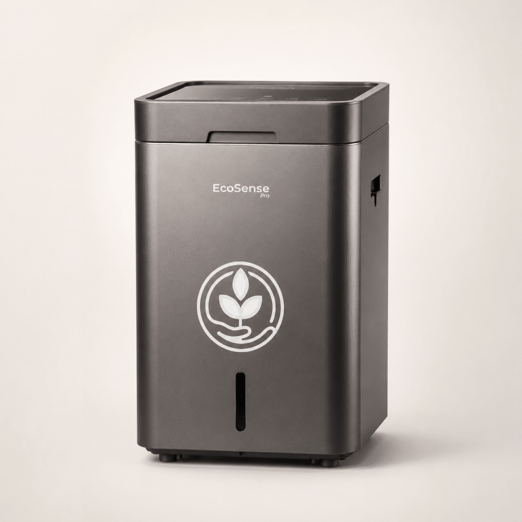 EcoSense Pro composter, dark-finish render