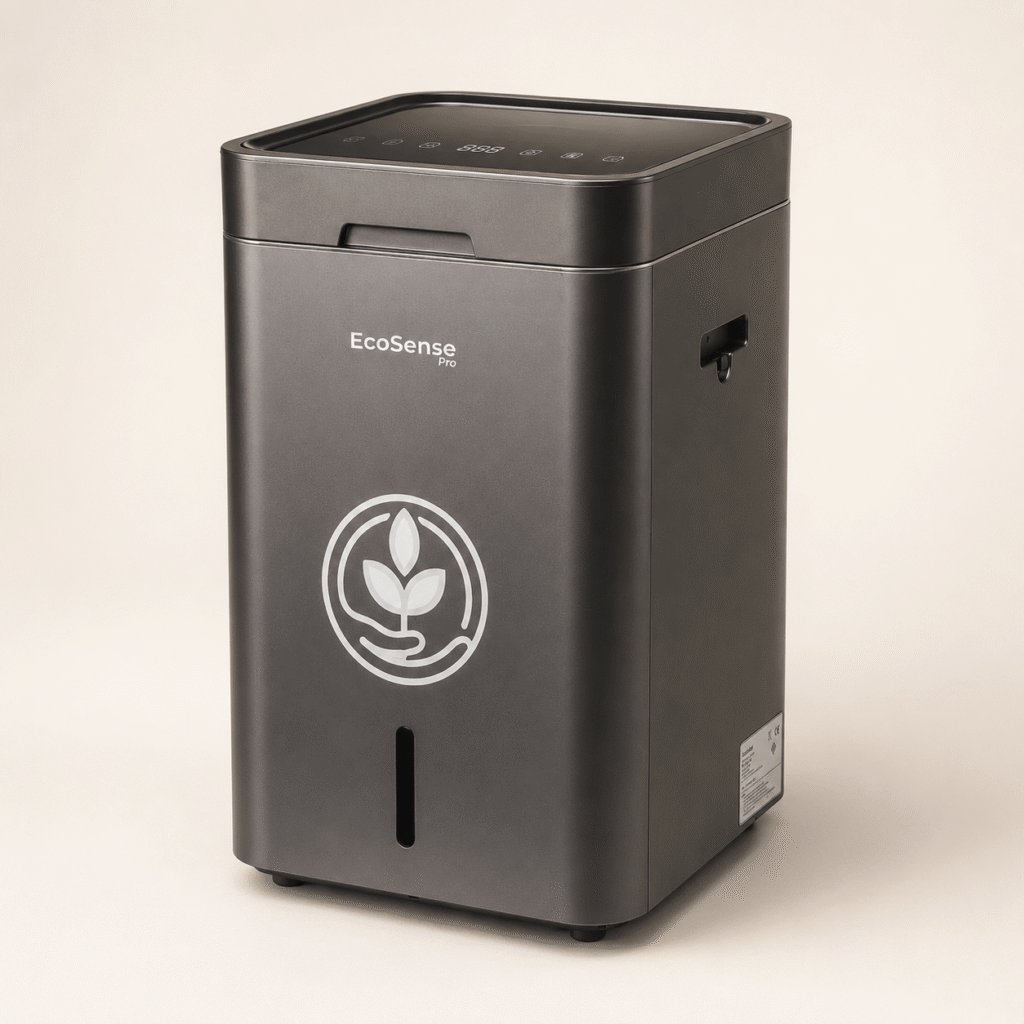 EcoSense Pro composter, dark-finish render