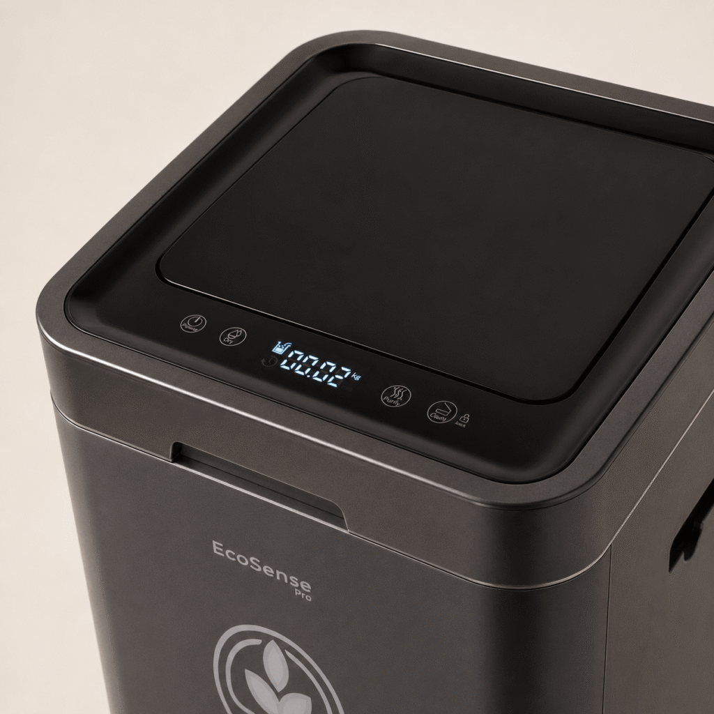 EcoSense Pro composter, dark-finish render